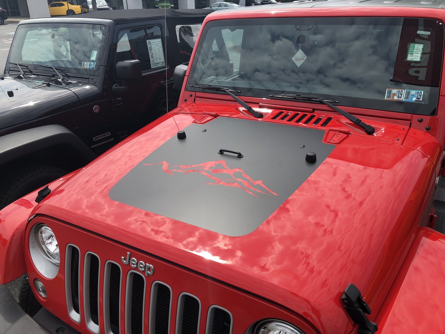 2007 - 2018 Jeep Wrangler JK Hood Blackout Graphics