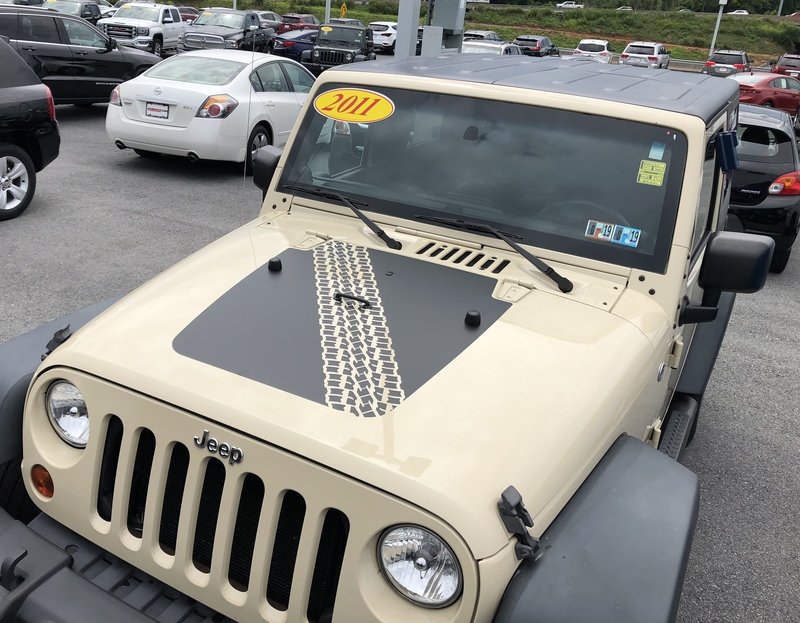 2007 - 2018 Jeep Wrangler JK Hood Blackout Graphics