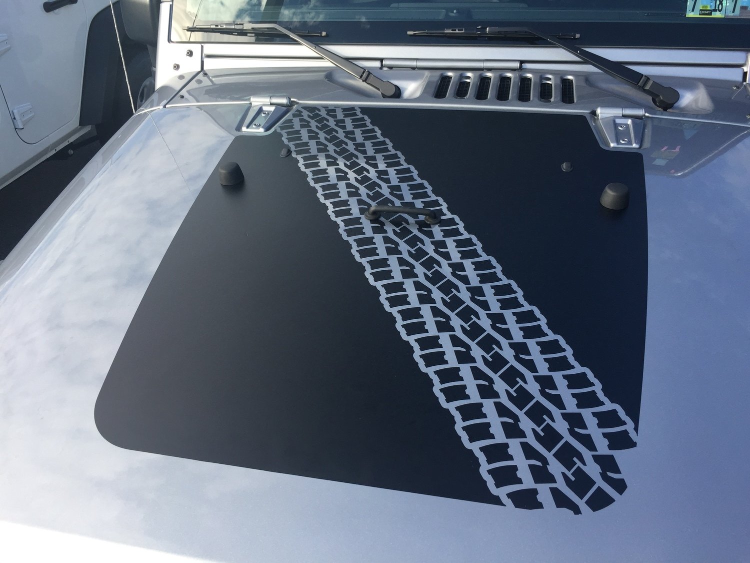 2007 - 2018 Jeep Wrangler JK Hood Blackout Graphics