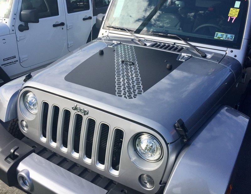 2007 - 2018 Jeep Wrangler JK Hood Blackout Graphics