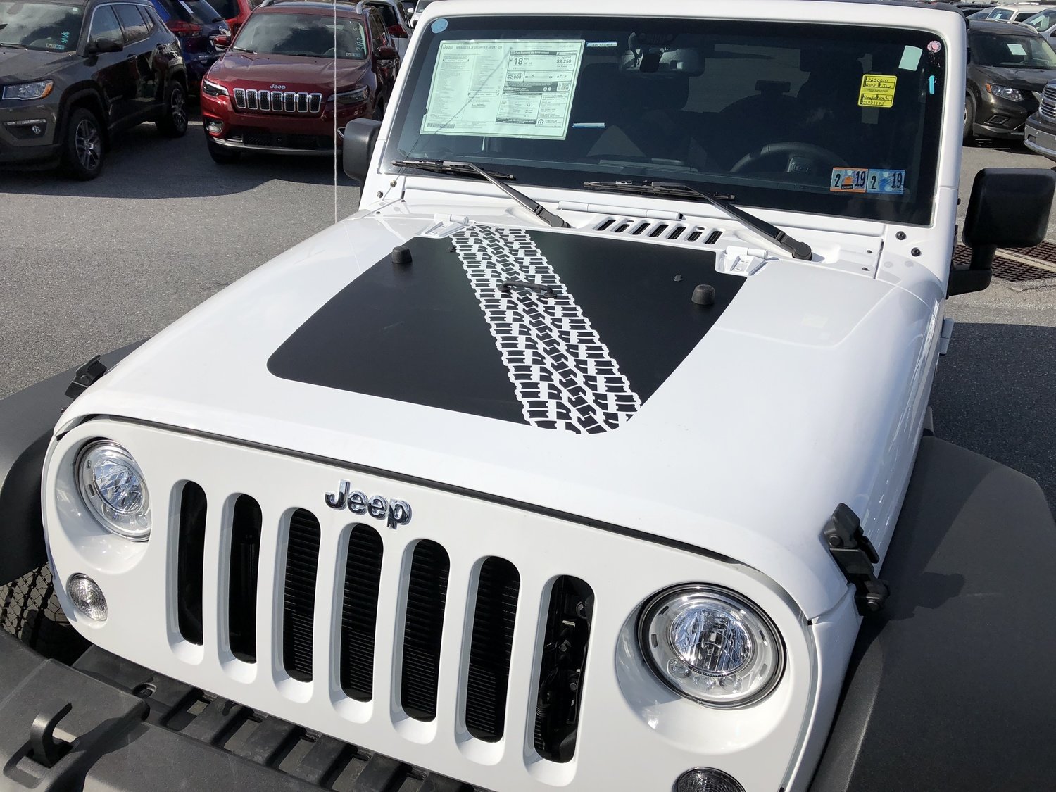 2007 - 2018 Jeep Wrangler JK Hood Blackout Graphics