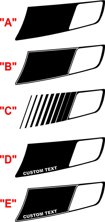 2019 - Up Ram 1500 Rebel / Sport Hood Insert Decal Graphics