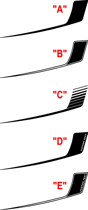 2019 - Up Ram 1500 Rebel / Sport Hood Hockey Decal Graphics