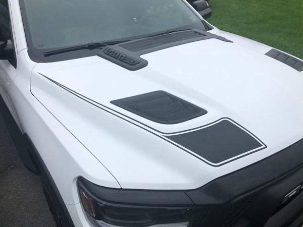 2019 - Up Ram 1500 Rebel / Sport Hood Hockey Decal Graphics