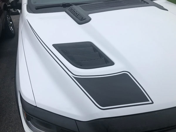 2019 - Up Ram 1500 Rebel / Sport Hood Hockey Decal Graphics