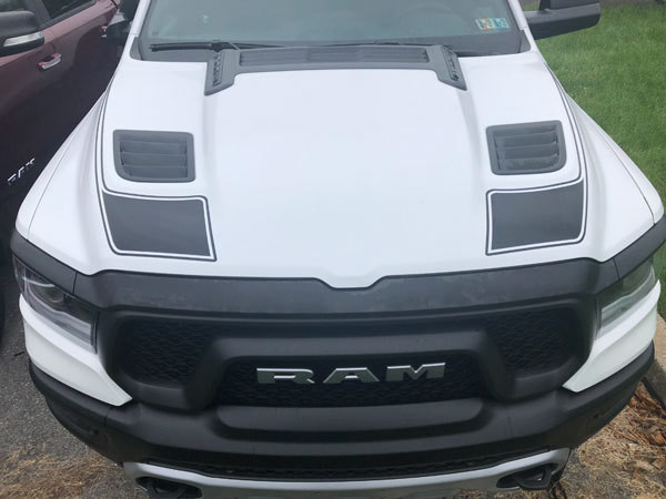 2019 - Up Ram 1500 Rebel / Sport Hood Hockey Decal Graphics