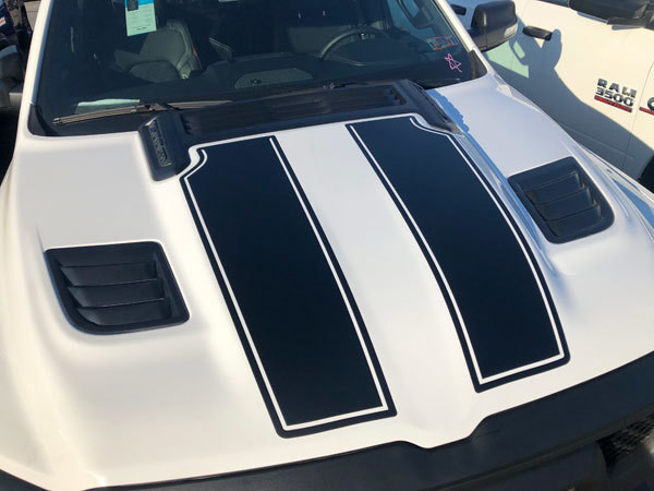 2019 - Up Ram 1500 Rebel / Sport Hood and Tailgate Rally Stripe Kit-EBspecial
