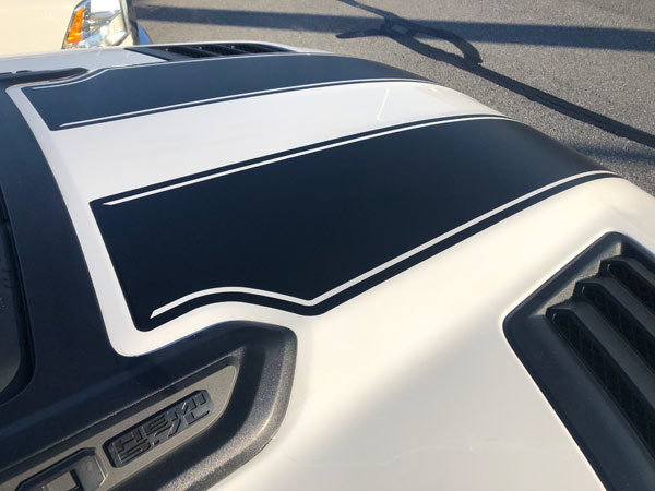 2019 - Up Ram 1500 Rebel / Sport Hood and Tailgate Rally Stripe Kit-EBspecial