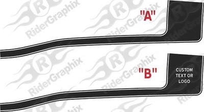 2008 - Up Dodge Challenger Mopar 14 Style Side Stripes