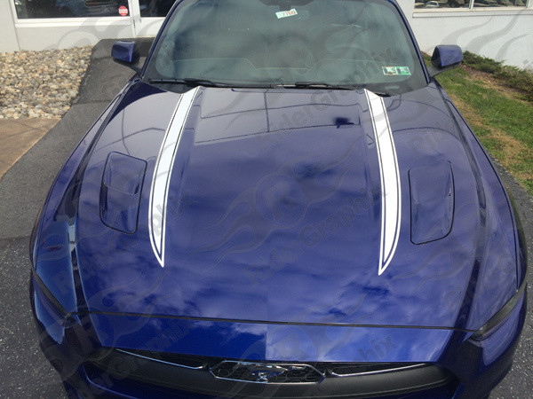 2015 - 2018 Mustang Hood Spear Accent Graphics