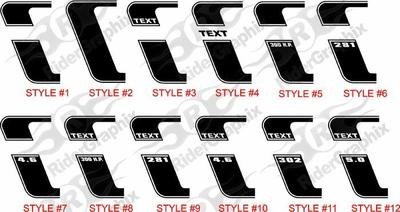 2010-2014 Mustang 69 Boss 302 Style Reverse C Stripe Kit (Custom Style)