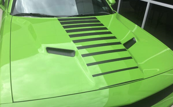 2015 - up Dodge Challenger Center Hood Stripe Vinyl Graphics