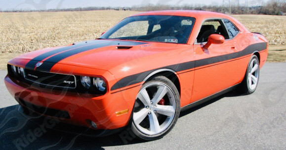 2008 - Up Dodge Challenger Targa Style Side Stripe Vinyl Graphics