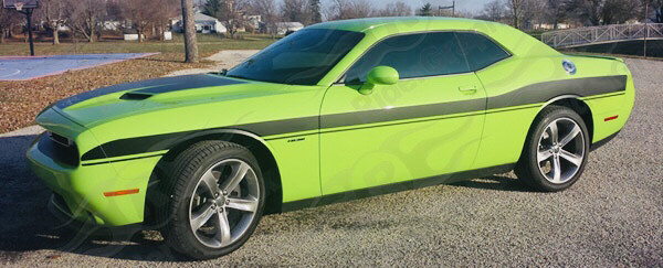 2008 - Up Dodge Challenger Targa Style Side Stripe Vinyl Graphics