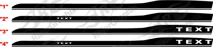 2008 - Up Dodge Challenger Targa Style Side Stripe Vinyl Graphics