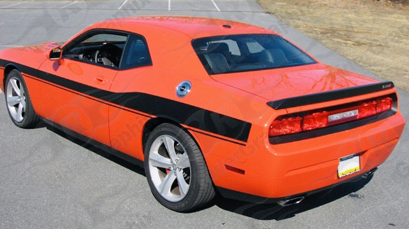 2008 - Up Dodge Challenger Targa Style Side Stripe Vinyl Graphics