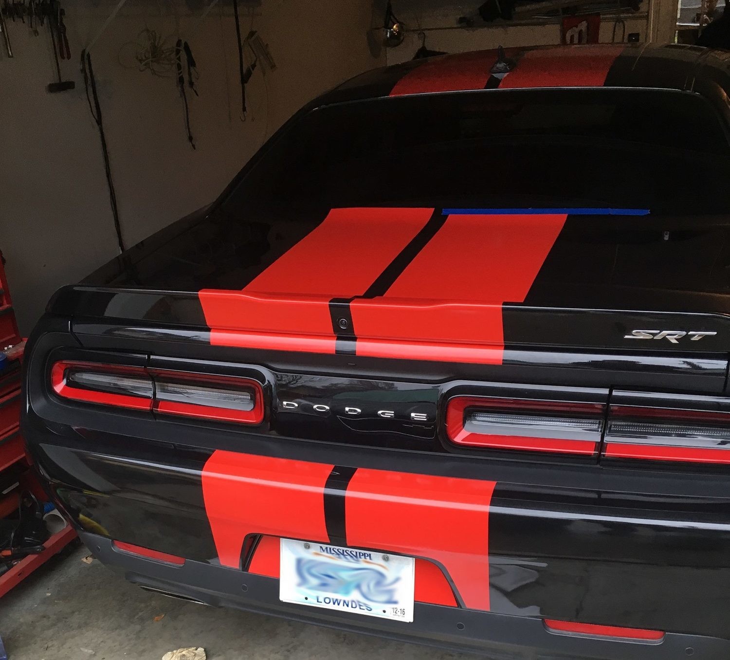 2015 - 2018 Up Dodge Challenger SRT Hellcat Style Rally Stripe Kit​