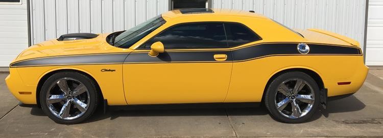 2008 - Up Dodge Challenger Full Body Length Upper Side Stripes