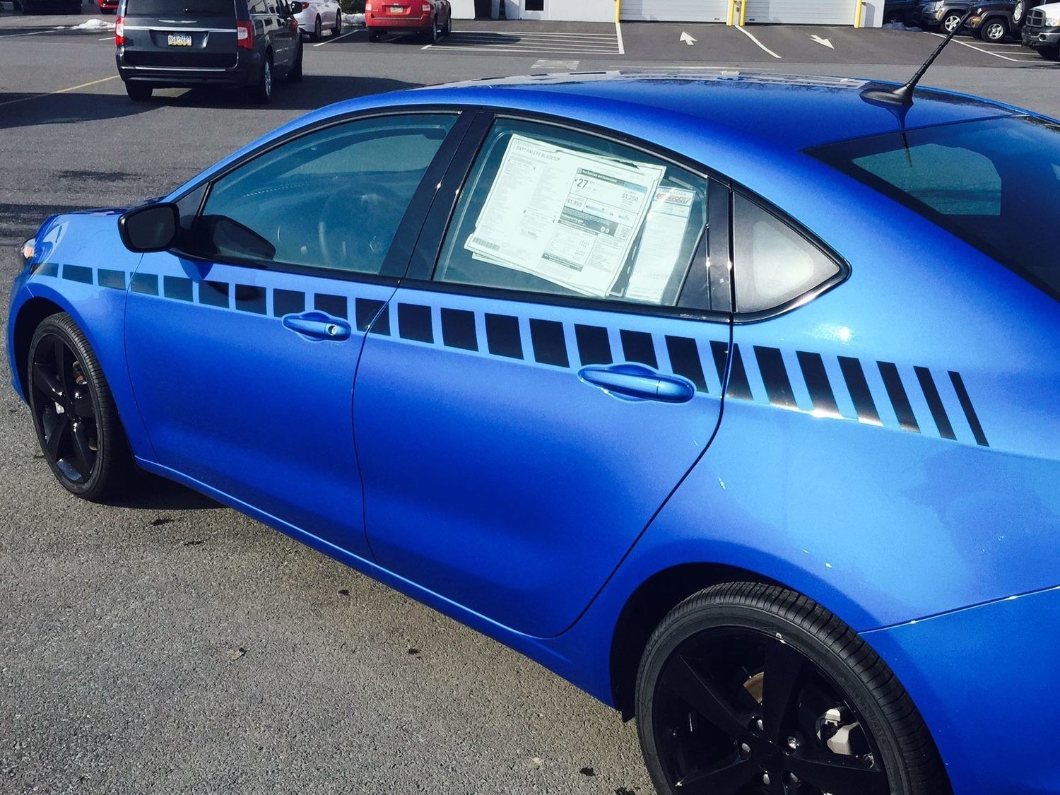 2013 - 2016 Dodge Dart Upper Bodyline Strobe Stripe Kit