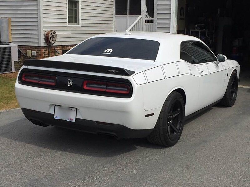 2008 - Up Dodge Challenger Full Body Length Upper Strobe Side Stripes