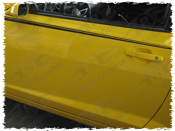 2010 - 2015 Camaro Side Retro Hockey Stripe Graphics