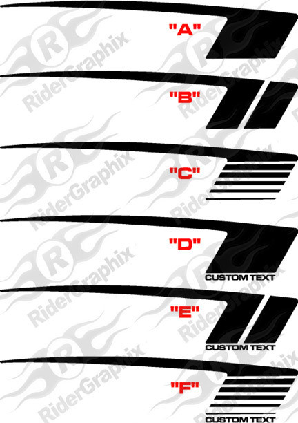 2010 - 2015 Camaro Side COPO Style Hockey Stripe Graphics