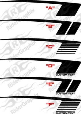 2010 - 2015 Camaro Side COPO Style Hockey Stripe Graphics