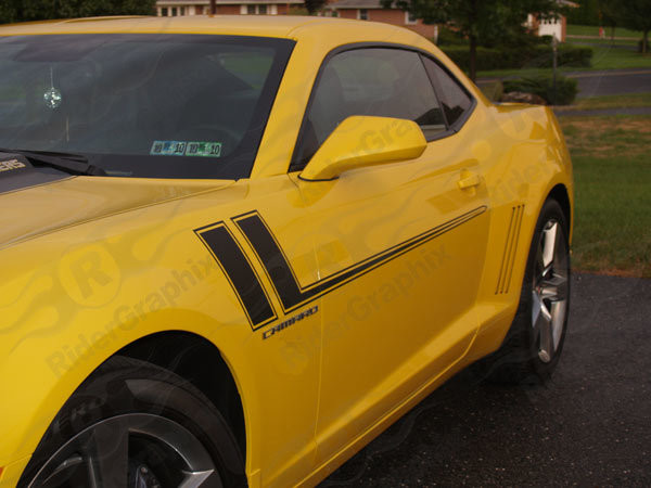 2010 - Up Camaro Side Accent Hash Stripe Graphics