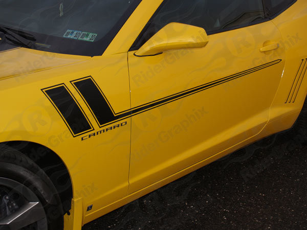 2010 - Up Camaro Side Accent Hash Stripe Graphics