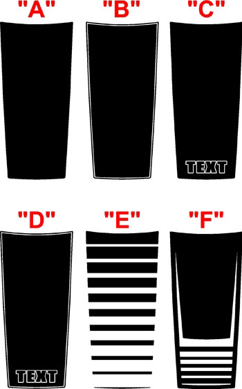 2015 - up Dodge Challenger Center Hood Stripe Vinyl Graphics