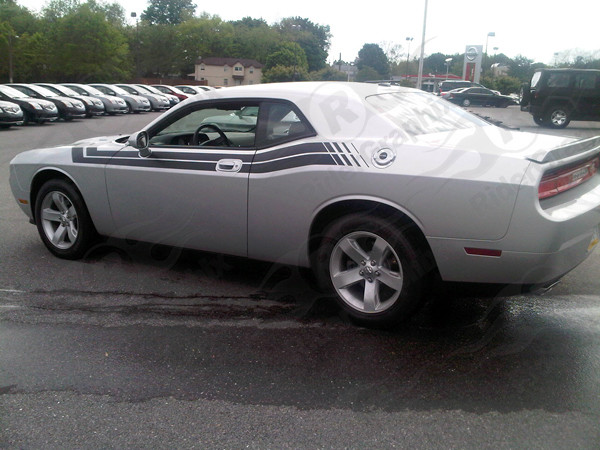 2008 - Up Dodge Challenger 71 RT Hood to Fender Style Side Stripes