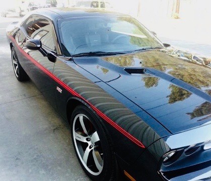 2008 - Up Dodge Challenger Yellow Jacket Style Stripe Kit