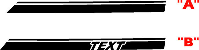 2008 - Up Dodge Challenger Upper Pinstripe Accent Side Stripes