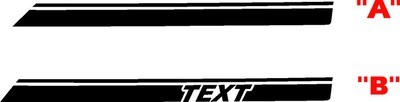 2008 - Up Dodge Challenger Upper Pinstripe Accent Side Stripes