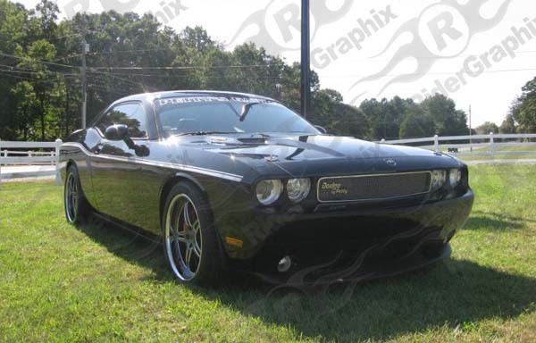 2008 - Up Dodge Challenger Upper Pinstripe Accent Side Stripes