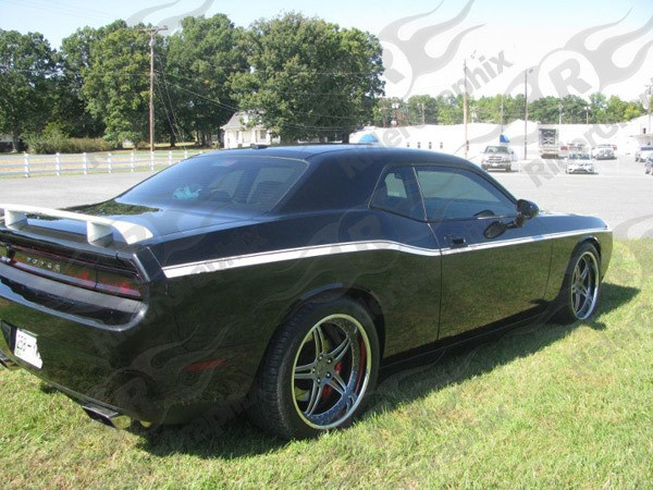 2008 - Up Dodge Challenger Upper Pinstripe Accent Side Stripes