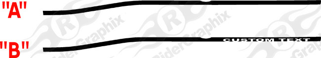 2008 - Up Dodge Challenger Thin Lower Beltline Bodyline Accent Side Stripes