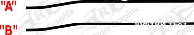 2008 - Up Dodge Challenger Thin Lower Beltline Bodyline Accent Side Stripes