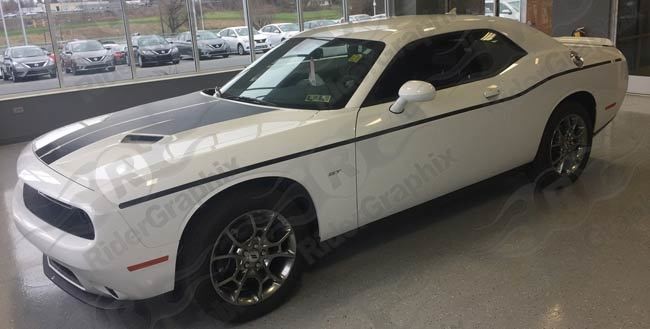 2008 - Up Dodge Challenger Thin Lower Beltline Bodyline Accent Side Stripes