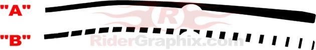 2008 - Up Dodge Challenger Pinstripe Upper Bodyline Stripe Kit