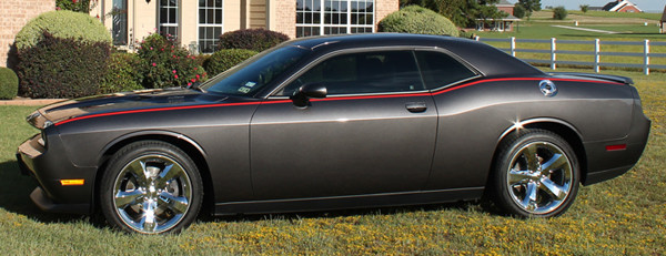 2008 - Up Dodge Challenger "Mopar Underground Blacktop" Style Side Stripe Kit