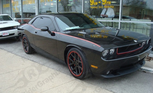 2008 - Up Dodge Challenger "Mopar Underground Blacktop" Style Side Stripe Kit