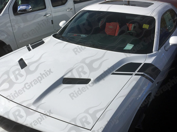 2015 - Up Dodge Challenger Scat Pack Inspired Hood to Fender Stripes