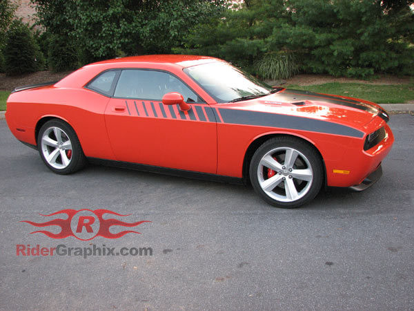 2008 - Up Dodge Challenger Strobe Accent Stripe Graphic Kit