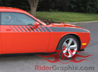 2008 - Up Dodge Challenger Strobe Accent Stripe Graphic Kit