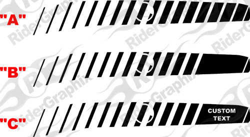 2008 - Up Dodge Challenger Rear Strobe Accent Side Stripe Graphic Kit