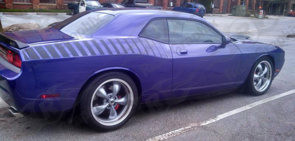 2008 - Up Dodge Challenger Rear Strobe Accent Side Stripe Graphic Kit