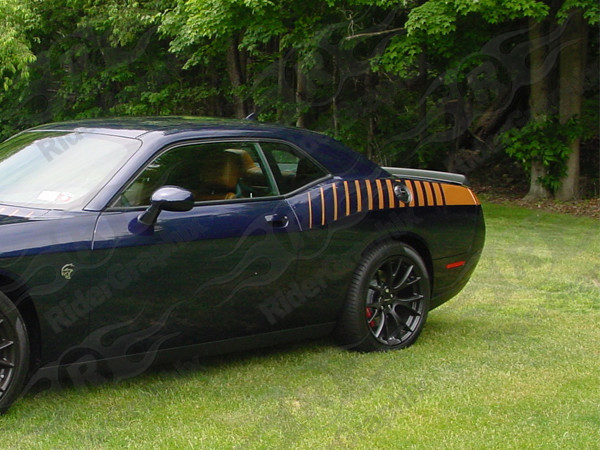 2008 - Up Dodge Challenger Rear Strobe Accent Side Stripe Graphic Kit