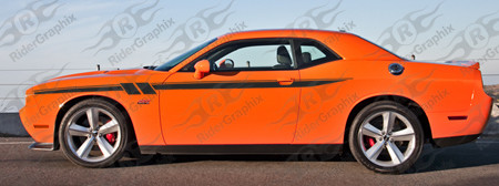 2008 - Up Dodge Challenger Side Accent Hash Stripe Graphic Kit