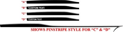 2008 - Up Dodge Challenger Devil Tail Lower Bodyline Stripe Kit